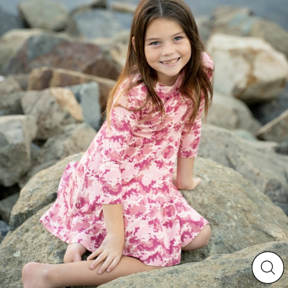 Sweet Bamboo "Swirly Girl" long sleeve dress